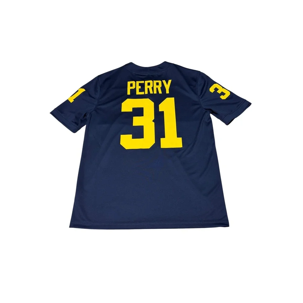 NWT Jordan‎ Michigan Wolverines Perry #31 Football Jersey Navy Blue Mens Medium